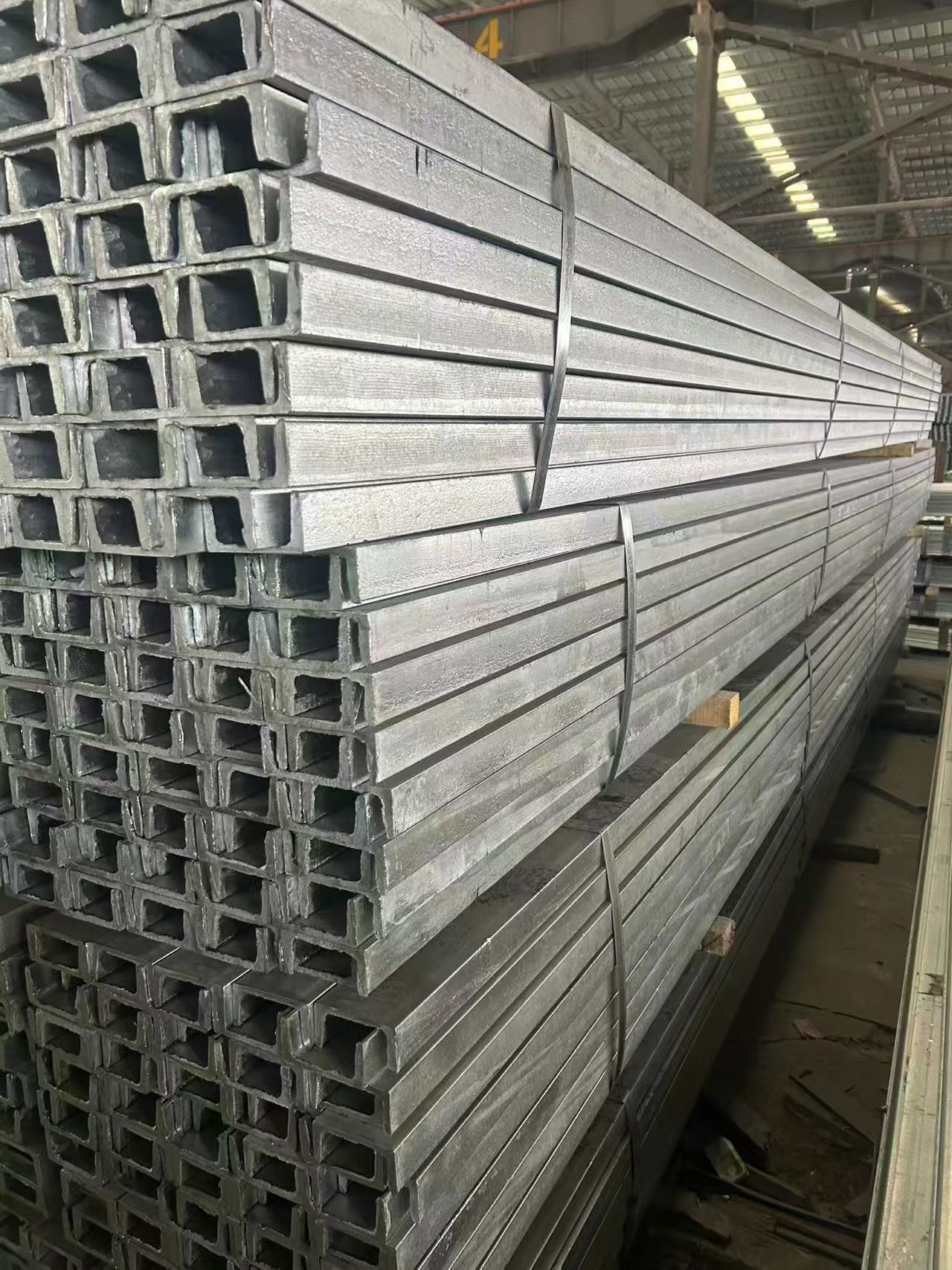 Bundles of UNP steel channel sections